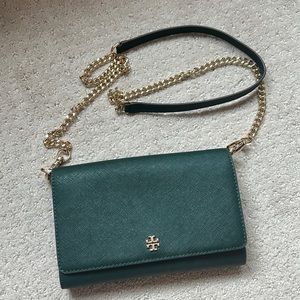 Tory Burch Authentic Emerson Chain Wallet/Mini Purse